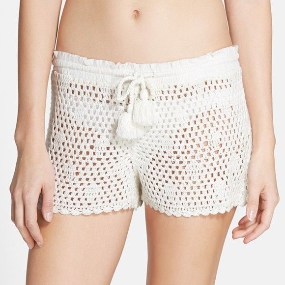 crochet swim shorts cover up